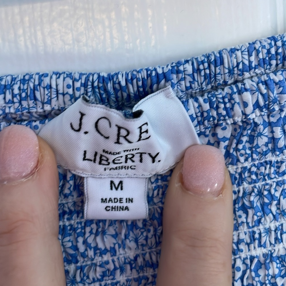 JCrew Blue and White Floral Skirt - cotton - Picture 3 of 4